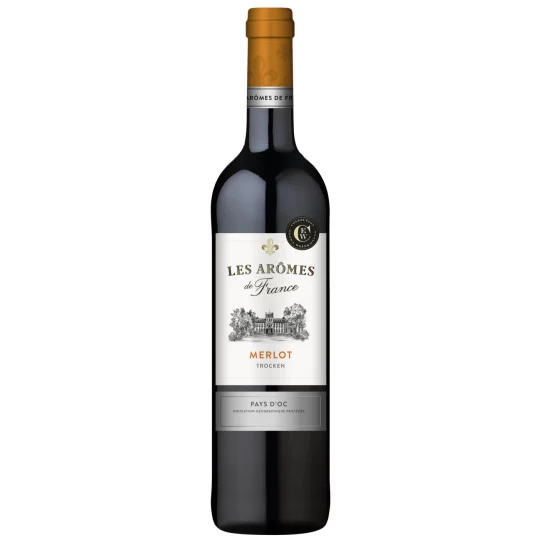 Arômes De France Merlot Rotwein Trocken 0,75L 3 Arômes De France Merlot Rotwein Trocken 0,75L